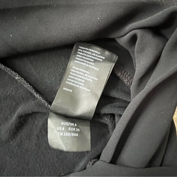 Bardot Black Sheer Wrap Long Sleeve Bodysuit - Picture 11 of 11